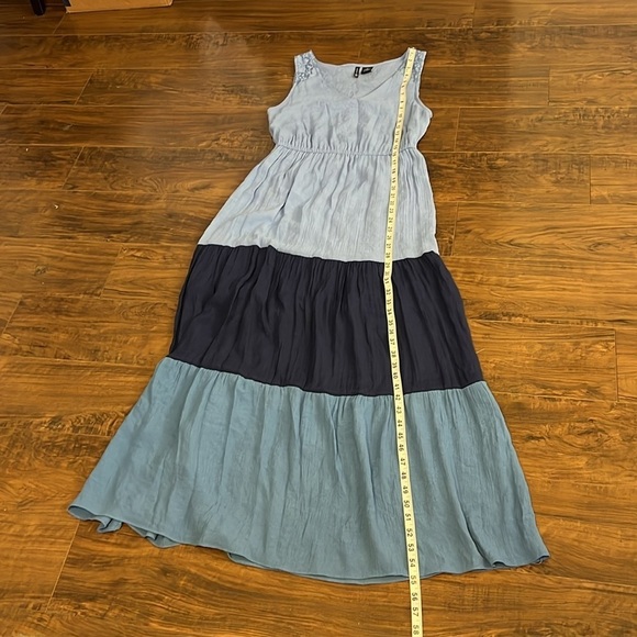 New Directions Color Block Sleeveless V-Neck Maxi, Sz. M. - Picture 9 of 11